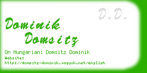 dominik domsitz business card